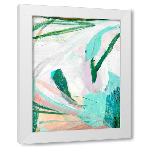 Green Graffiti II  White Modern Wood Framed Art Print by Bainbridge, Hope