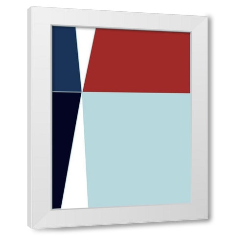Wide Open Blue White Modern Wood Framed Art Print by Hauanio, Sandi