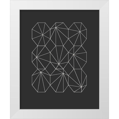 Geometry of Atoms IÂ  White Modern Wood Framed Art Print by Hauanio, Sandi