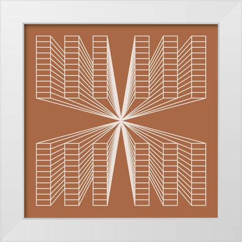 Winged White Modern Wood Framed Art Print by Hauanio, Sandi