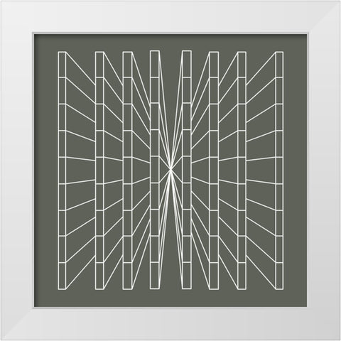 Olive Perspective  White Modern Wood Framed Art Print by Haranio, Sandi