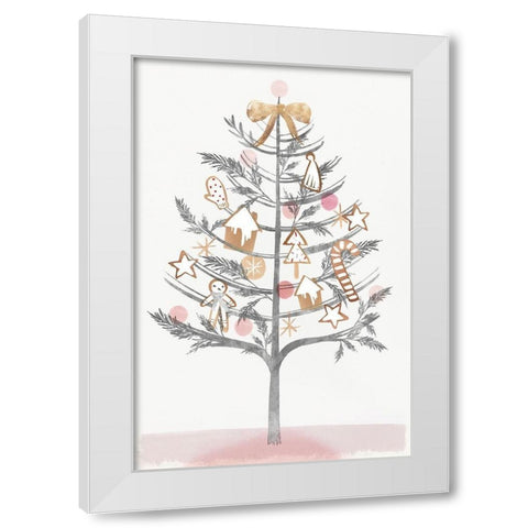 Ginger Bread Tree II  White Modern Wood Framed Art Print by PI Studio