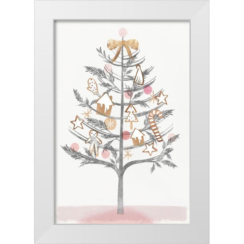 Ginger Bread Tree II  White Modern Wood Framed Art Print by PI Studio