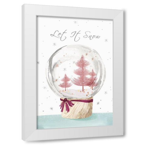 Let it Snow II  White Modern Wood Framed Art Print by PI Studio