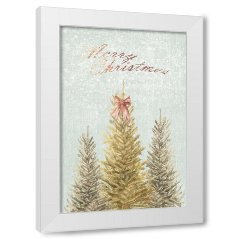 Evergreen Christmas  White Modern Wood Framed Art Print by PI Studio