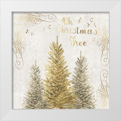 Oh Christmas Tree  White Modern Wood Framed Art Print by PI Studio