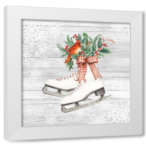 New Christmas I  White Modern Wood Framed Art Print by PI Studio