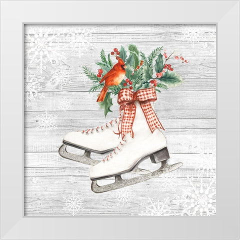 New Christmas I  White Modern Wood Framed Art Print by PI Studio