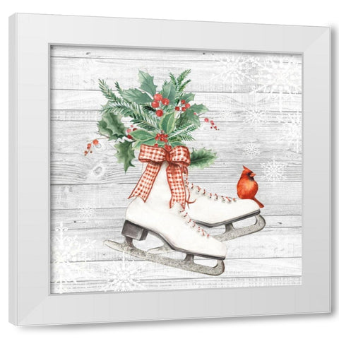 New Christmas II  White Modern Wood Framed Art Print by PI Studio