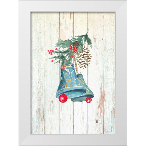 Christmas Bells  White Modern Wood Framed Art Print by PI Studio