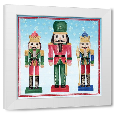 Three Nutcrackers I White Modern Wood Framed Art Print by PI Studio