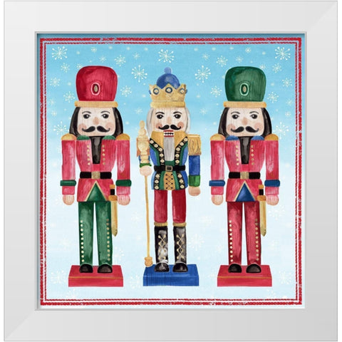 Three Nutcrackers II White Modern Wood Framed Art Print by PI Studio