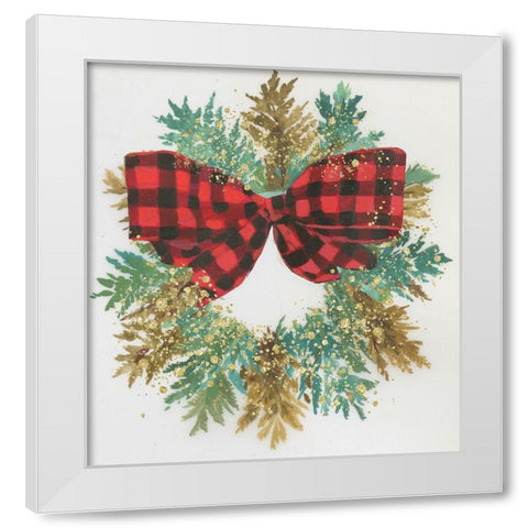 Bow Wreath  White Modern Wood Framed Art Print by PI Studio