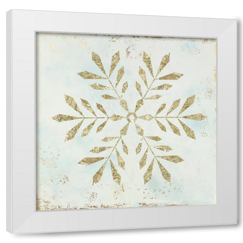 Glistening Snowflake II  White Modern Wood Framed Art Print by PI Studio