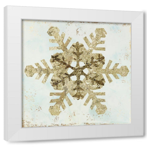 Glistening Snowflake IV White Modern Wood Framed Art Print by PI Studio