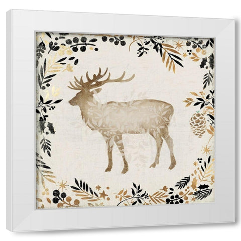 Dasher White Modern Wood Framed Art Print by PI Studio