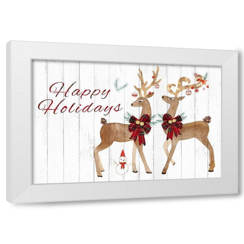 Rudolph and Clarice  White Modern Wood Framed Art Print by PI Studio