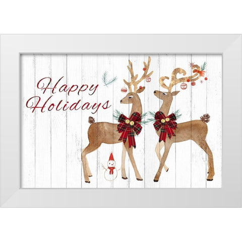 Rudolph and Clarice  White Modern Wood Framed Art Print by PI Studio