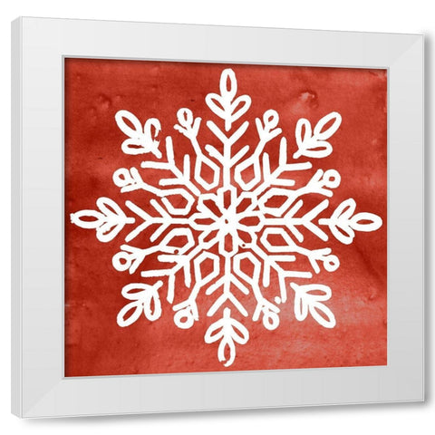 Nordic Snowflake I  White Modern Wood Framed Art Print by PI Studio
