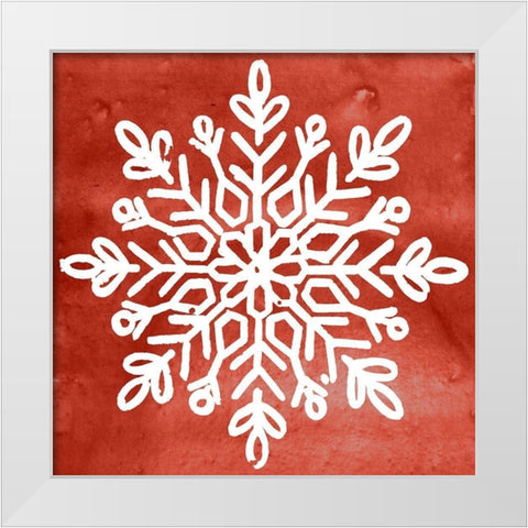 Nordic Snowflake I  White Modern Wood Framed Art Print by PI Studio