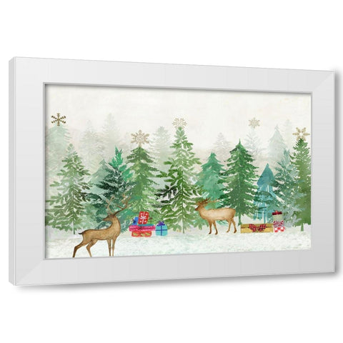 Magic of Christmas White Modern Wood Framed Art Print by PI Studio