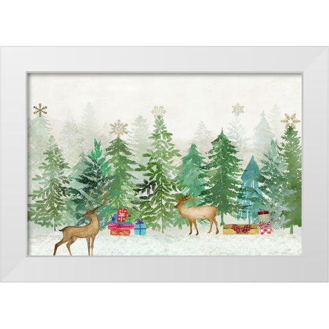 Magic of Christmas White Modern Wood Framed Art Print by PI Studio