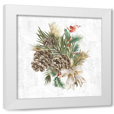 Spark Holiday Spirit White Modern Wood Framed Art Print by PI Studio