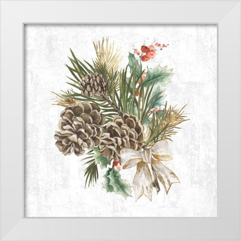 Spark Holiday Spirit White Modern Wood Framed Art Print by PI Studio