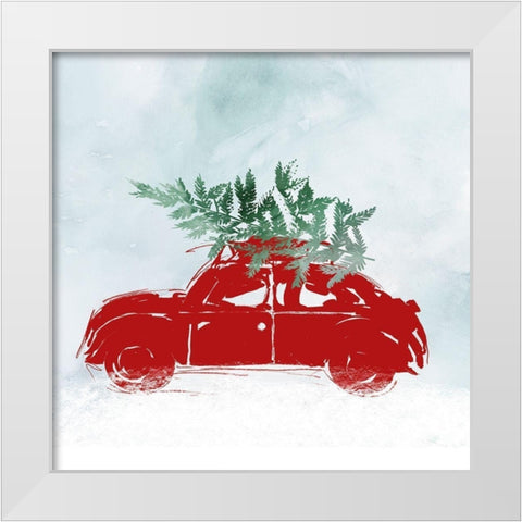 Bringing Joy I White Modern Wood Framed Art Print by PI Studio