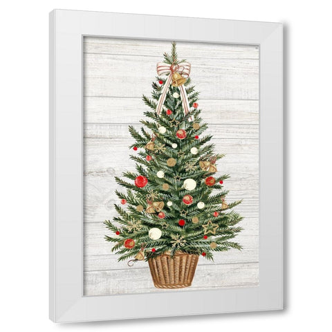 Holidays are Here White Modern Wood Framed Art Print by PI Studio