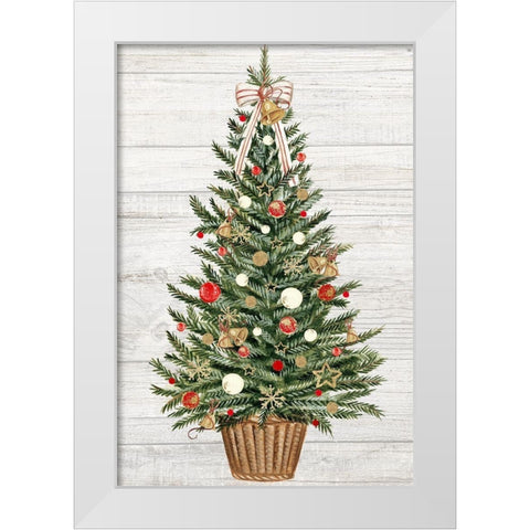 Holidays are Here White Modern Wood Framed Art Print by PI Studio