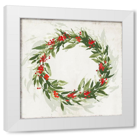 Classic Wreath  White Modern Wood Framed Art Print by PI Studio