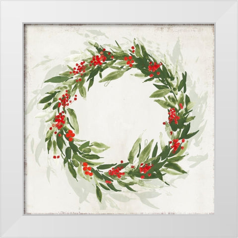 Classic Wreath  White Modern Wood Framed Art Print by PI Studio