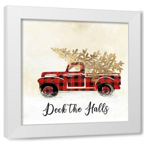 Deck the Halls II White Modern Wood Framed Art Print by PI Studio