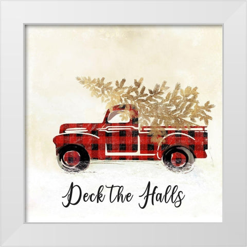 Deck the Halls II White Modern Wood Framed Art Print by PI Studio