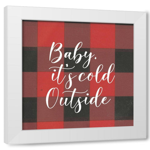 Baby, Its Cold Outside I  White Modern Wood Framed Art Print by PI Studio