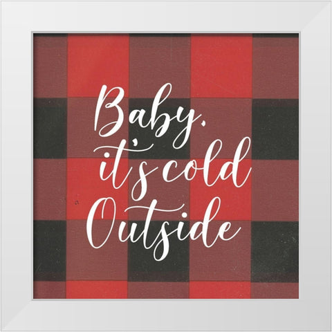 Baby, Its Cold Outside I  White Modern Wood Framed Art Print by PI Studio