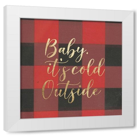 Baby, Its Cold Outside II  White Modern Wood Framed Art Print by PI Studio