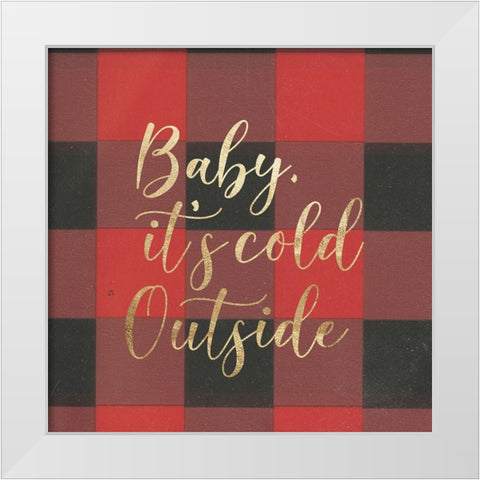 Baby, Its Cold Outside II  White Modern Wood Framed Art Print by PI Studio