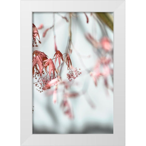 Leaves Palladium White Modern Wood Framed Art Print by Smith, M.