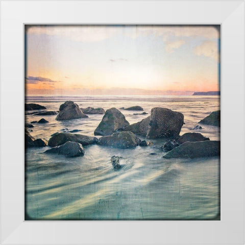 Go with the Flow II White Modern Wood Framed Art Print by Weddle, Ryan Harson