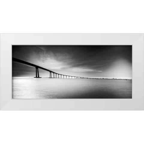 Way Over the Bay I White Modern Wood Framed Art Print by Hartson-Weddie, Ryan