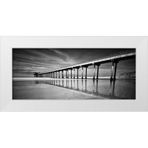Foreshore White Modern Wood Framed Art Print by Hartson-Weddie, Ryan