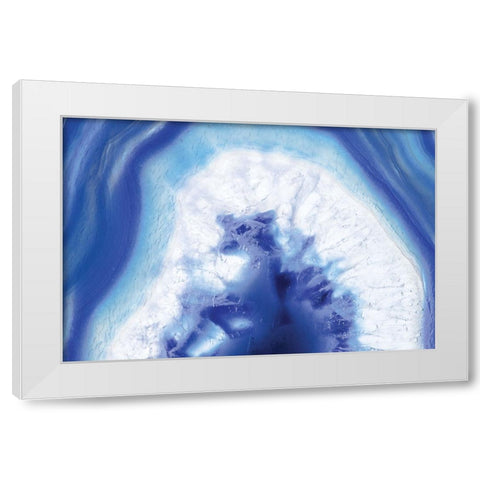 Blue Lace Agate I White Modern Wood Framed Art Print by Hartson-Weddle, Ryan