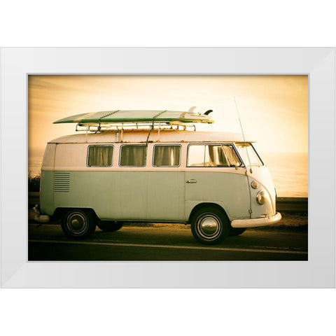 Surfs Up I White Modern Wood Framed Art Print by Hartson-Weddle, Ryan