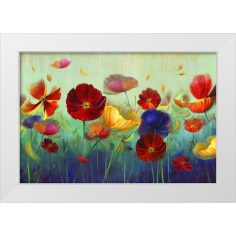 In My Garden White Modern Wood Framed Art Print by Iafrate, Sandra
