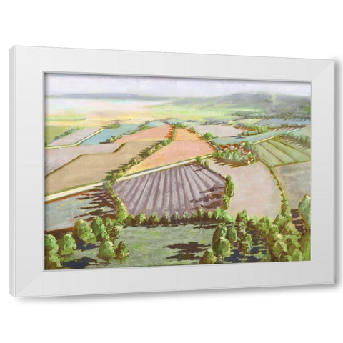 Flying Above  White Modern Wood Framed Art Print by Mica