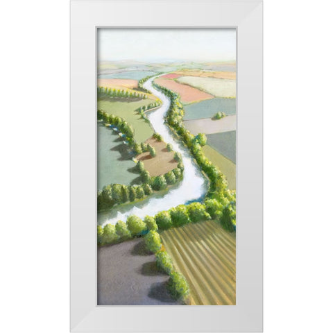 Follow to the Sea White Modern Wood Framed Art Print by Mica