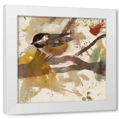 Garden Bird  White Modern Wood Framed Art Print by St Amant, Daniel