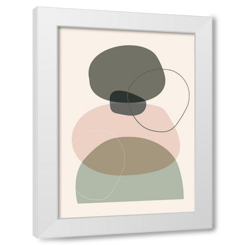 Adhere White Modern Wood Framed Art Print by Hogan, Aoibhne